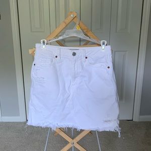 White Abercrombie Jean Skirt (size 0)